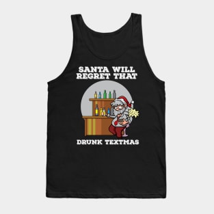 Drunk Santa Claus Funny Christmas Drinking Gift Tank Top